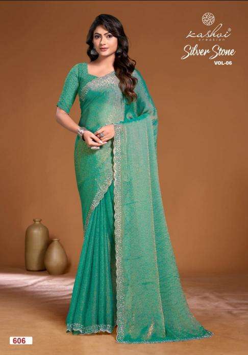 Kashvi Silver Stone Vol 6 wholesale saree market