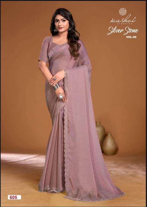 Kashvi Silver Stone Vol 6 wholesale saree market