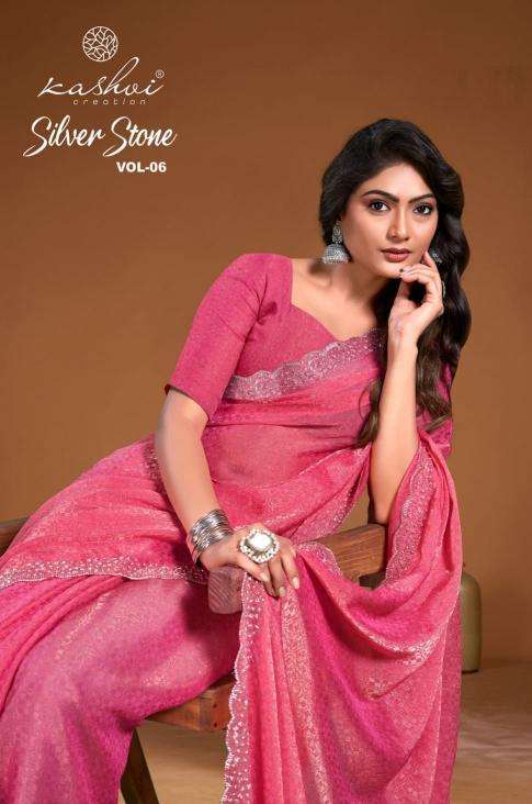 Kashvi Silver Stone Vol 6 wholesale saree market