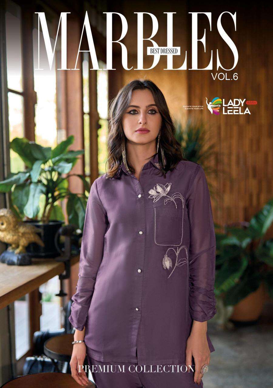 Lady Leela Marbles Vol 6 co ord sets wholesale kurti dealers in surat