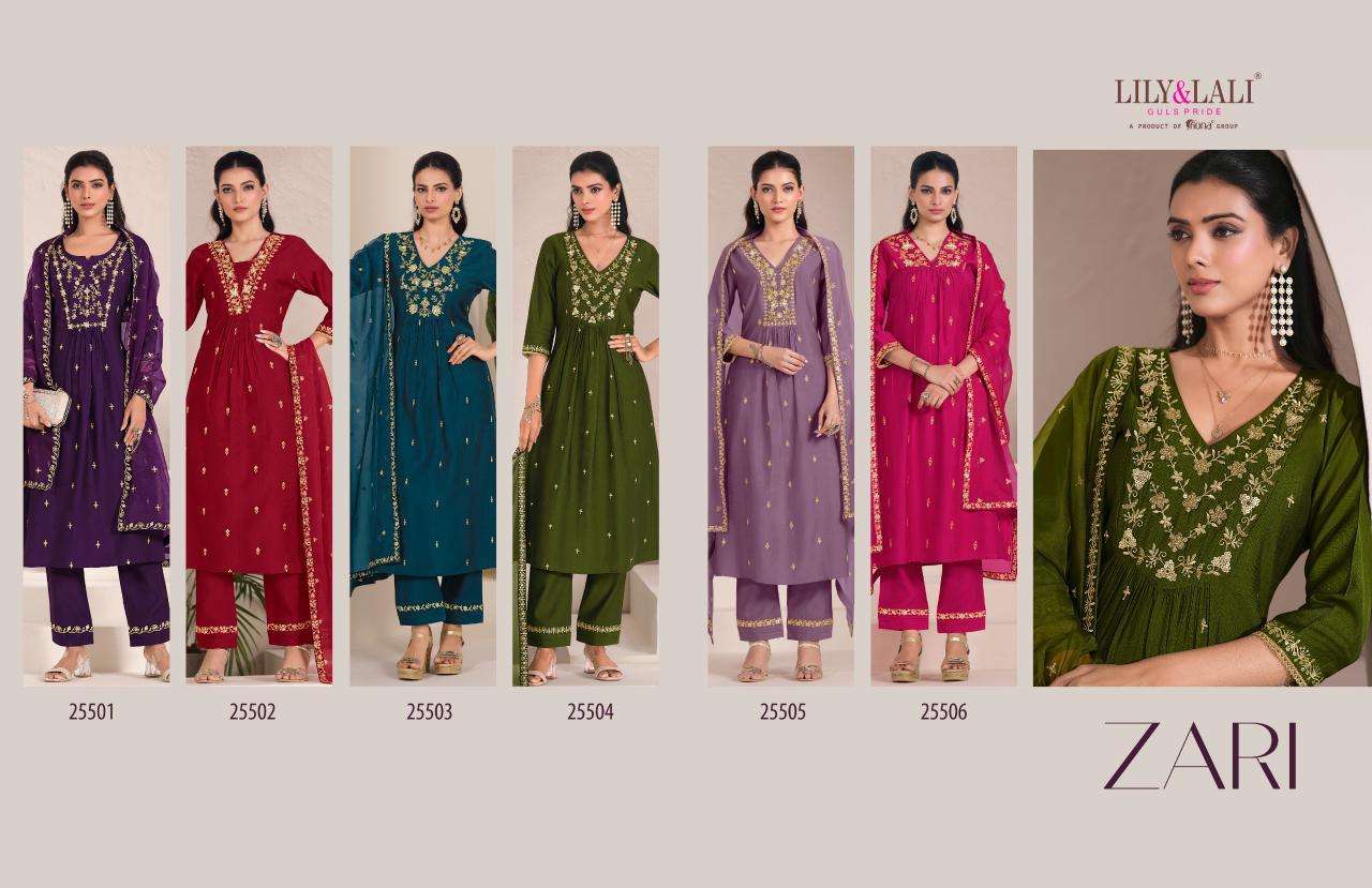 Lily & Lali Zari kurti wholesale market