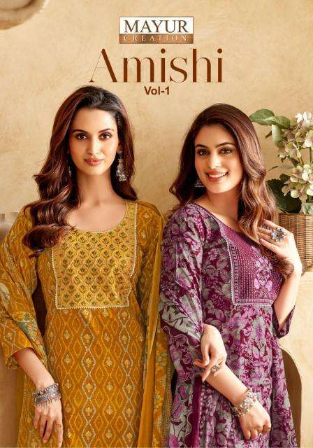 Mayur Amishi Vol-1 wholesale dress materials in mumbai with price