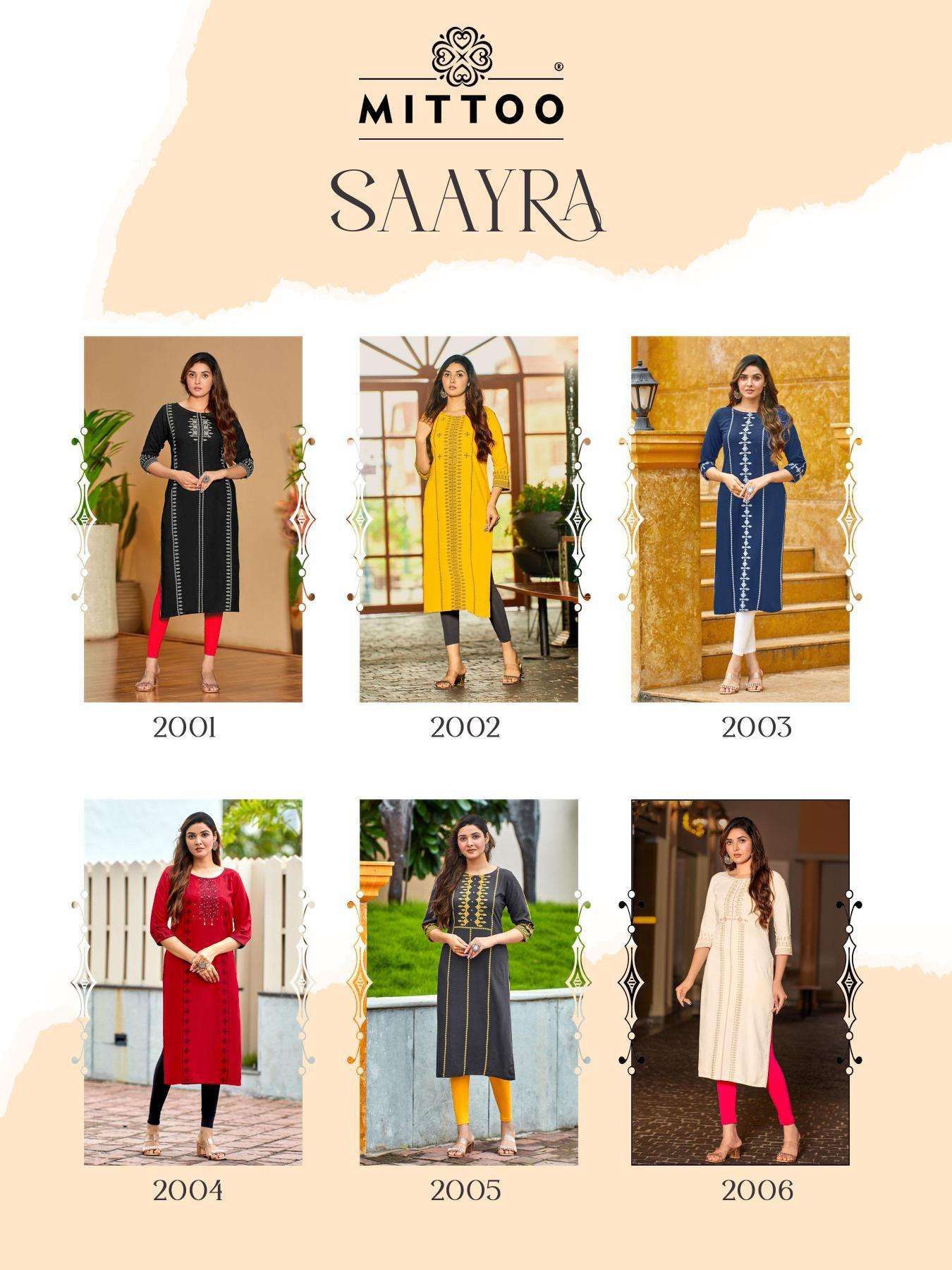 Mittoo Saayra kurtis wholesale in surat