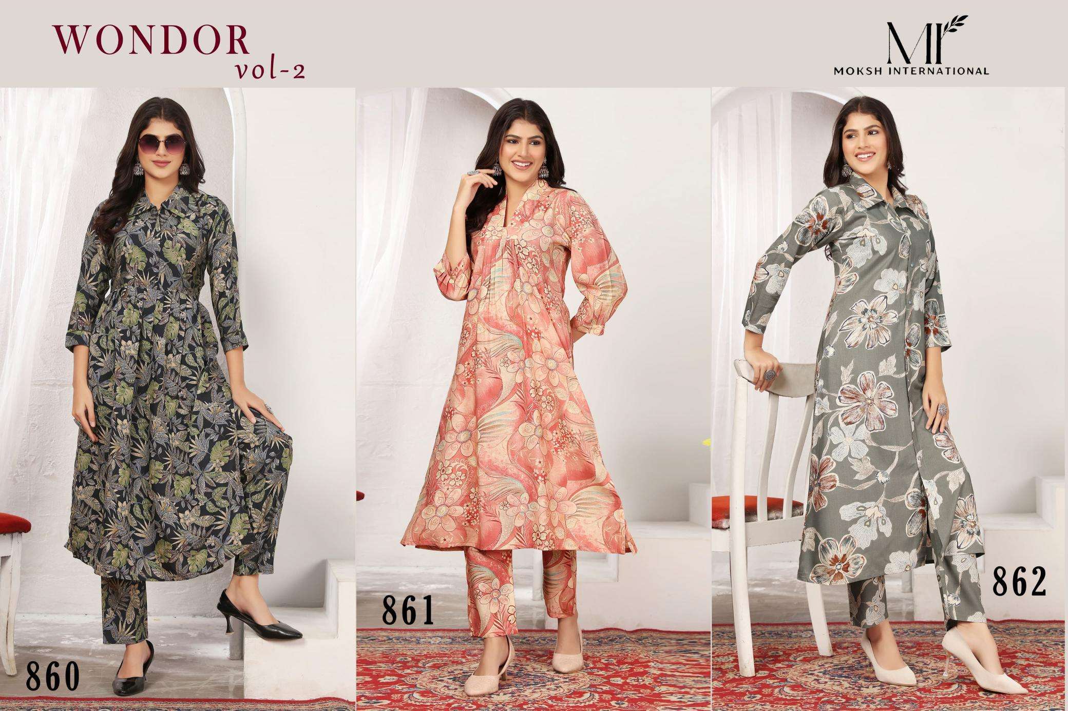 Moksh International Wondor Vol 2 Co Ord Set kurti wholesale price