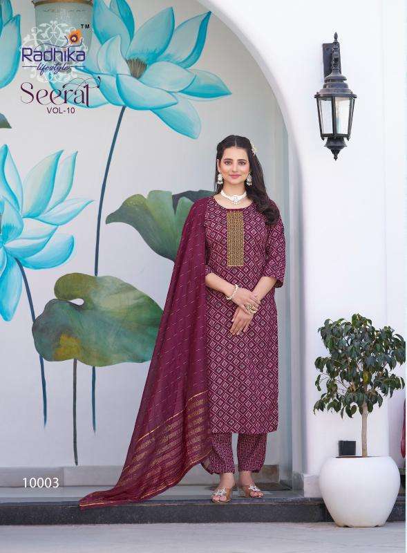 Radhika Lifestyle Seerat Vol 10 wholesale kurti market