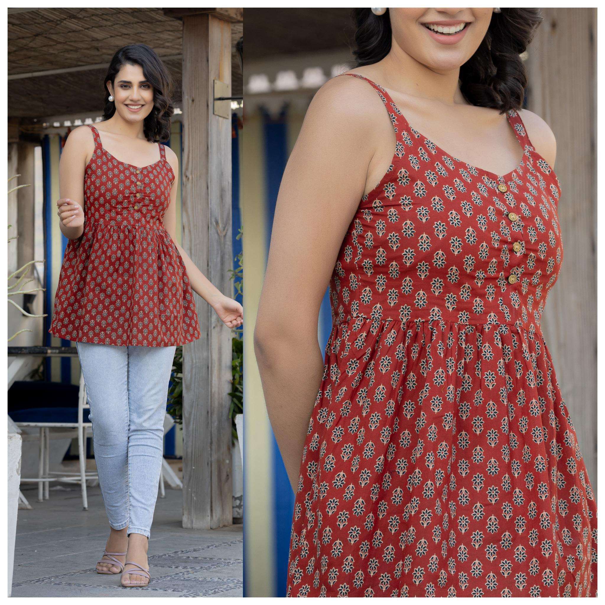 Sabella Cotton Sleeveless Top Western Wear mumbai with price