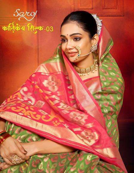 Saroj Kartikey silk vol.3 wholesale saree online shopping