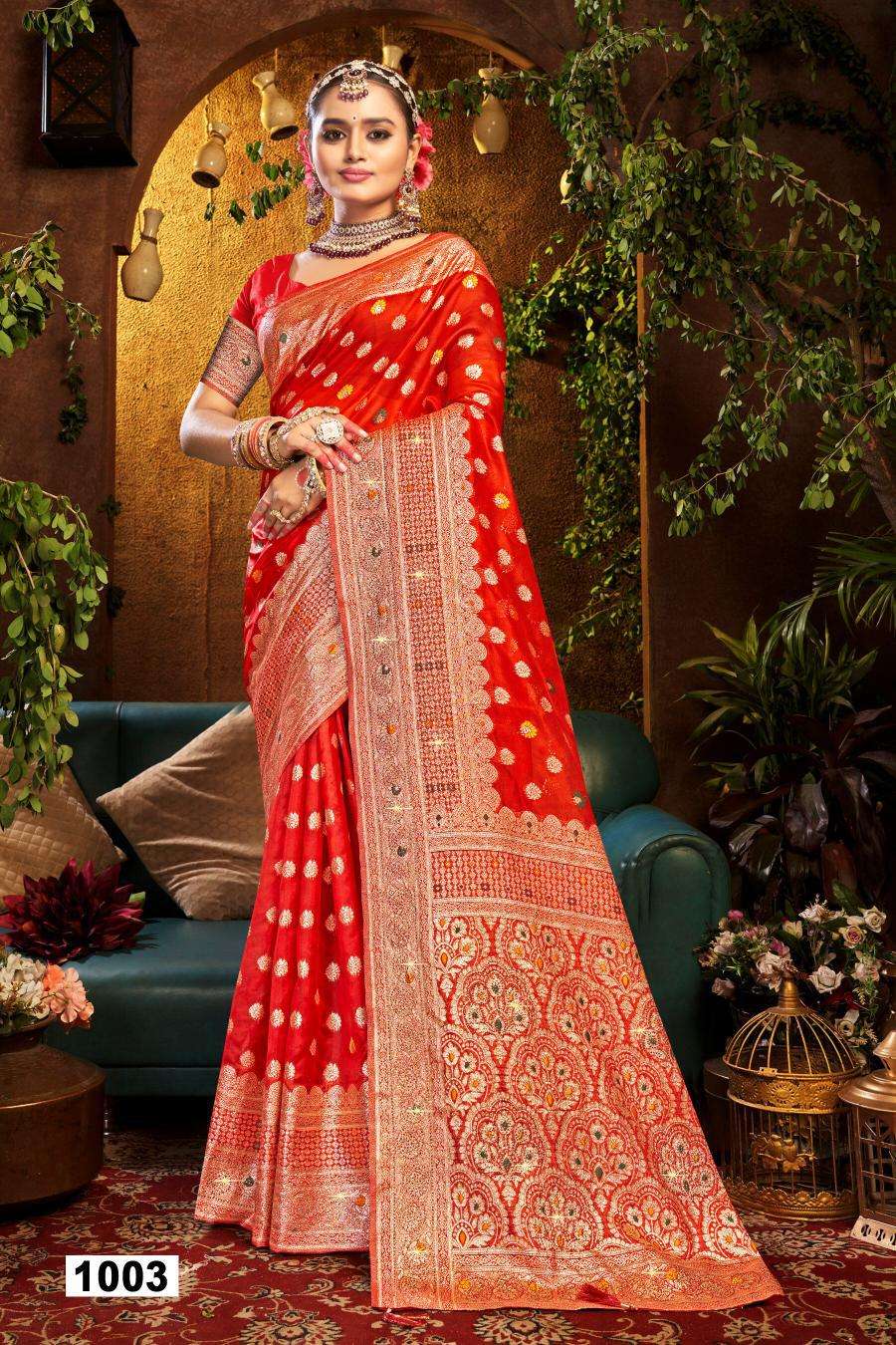 Saroj Mahakumbh organza sarovski vol.8 wholesale saree dealers online