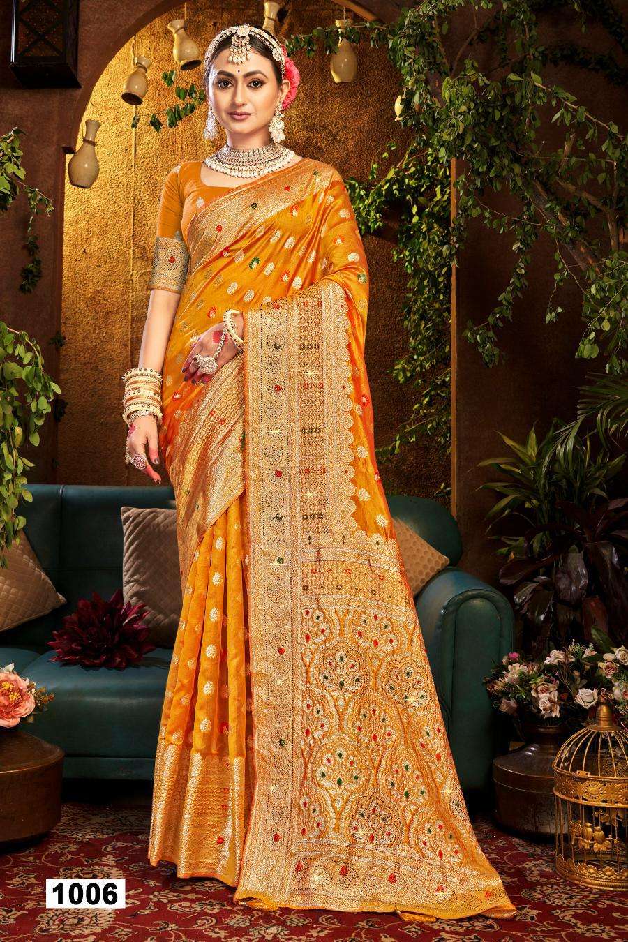 Saroj Mahakumbh organza sarovski vol.8 wholesale saree dealers online