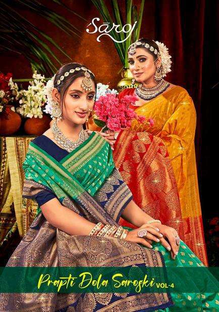 Saroj Prapti dola swarovski vol.4 surat wholesale sarees