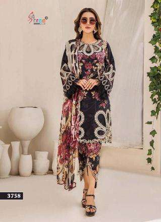 Shree Fabs Adan Prints Embroidered Lawn 2025 Chiffon Dupatta wholesale salwar suit market in mumbai