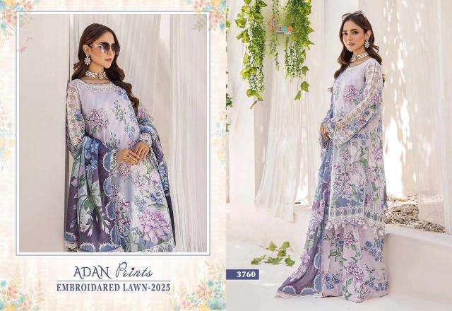 Shree Fabs Adan Prints Embroidered Lawn 2025 Chiffon Dupatta wholesale salwar suit market in mumbai