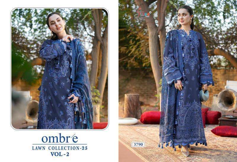 Shree Fabs Ombre Lawn Collection 25 Vol 2 Chiffon Dupatta salwar kameez wholesale surat