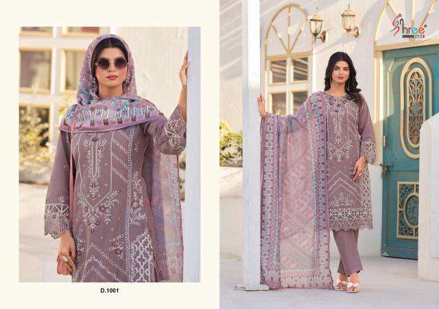 Shree Fabs Tasrif Premium Lawn Collection Vol 1 Chiffon Dupatta cotton salwar kameez wholesale