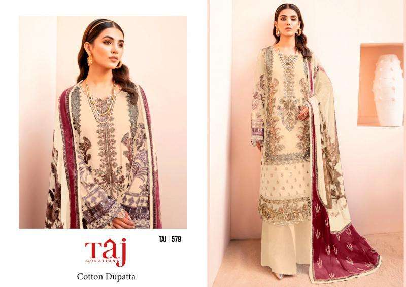 Taj 577, 578 , 579 Chiffon Dupatta salwar kameez wholesale market in mumbai