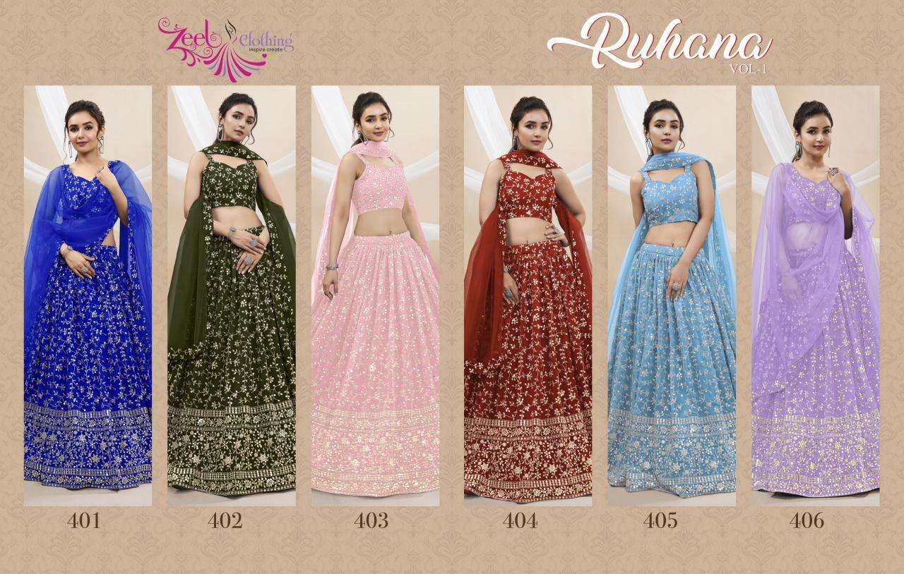 Zeel Clothing Ruhana Vol 1 lehenga Choli wholesalers in ahmedabad