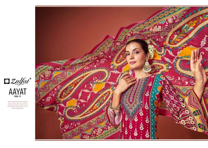 Zulfat Aayat Vol 11 Latest Dress Materials in hydrabad