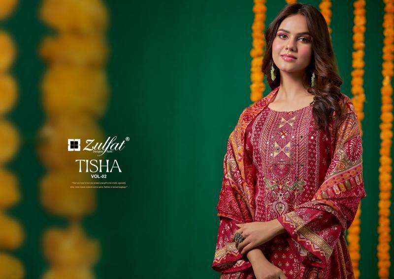 Zulfat Tisha Vol 2 wholesale dress material market in vadodara