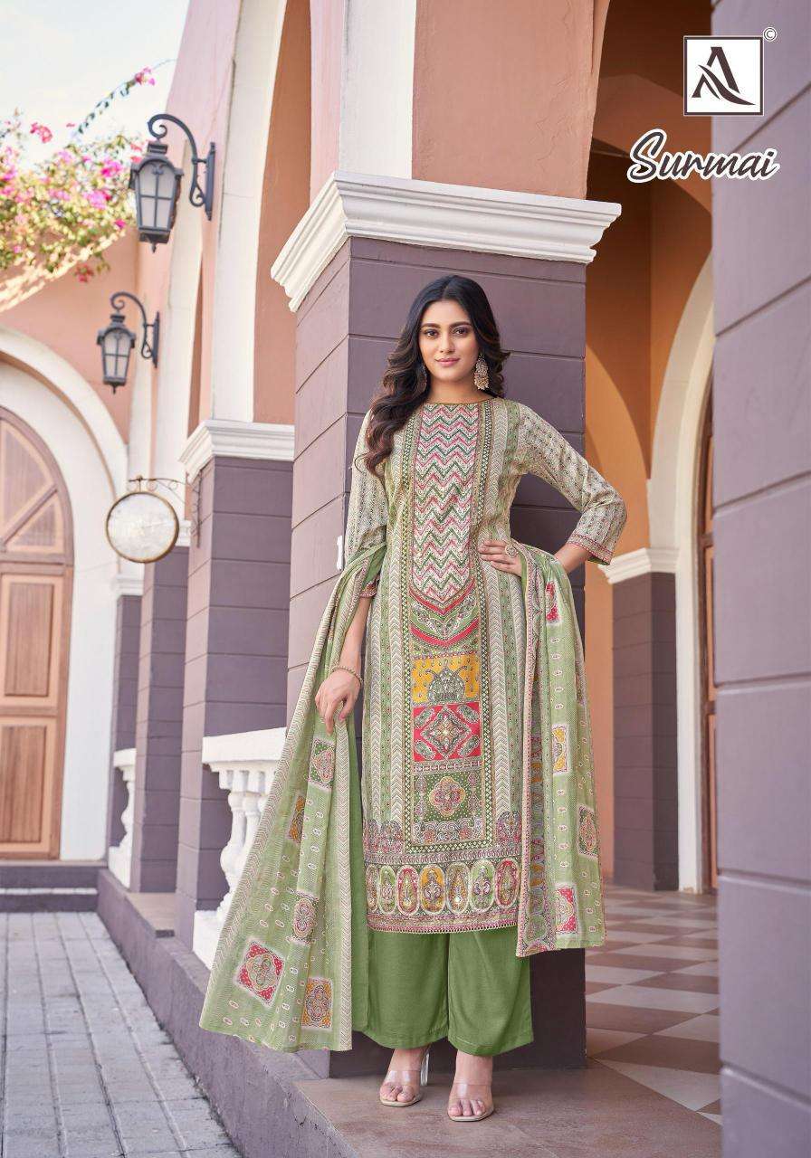 Alok Jaimala Nigaar Vol 34 Embroidered dress materials in Kolkata