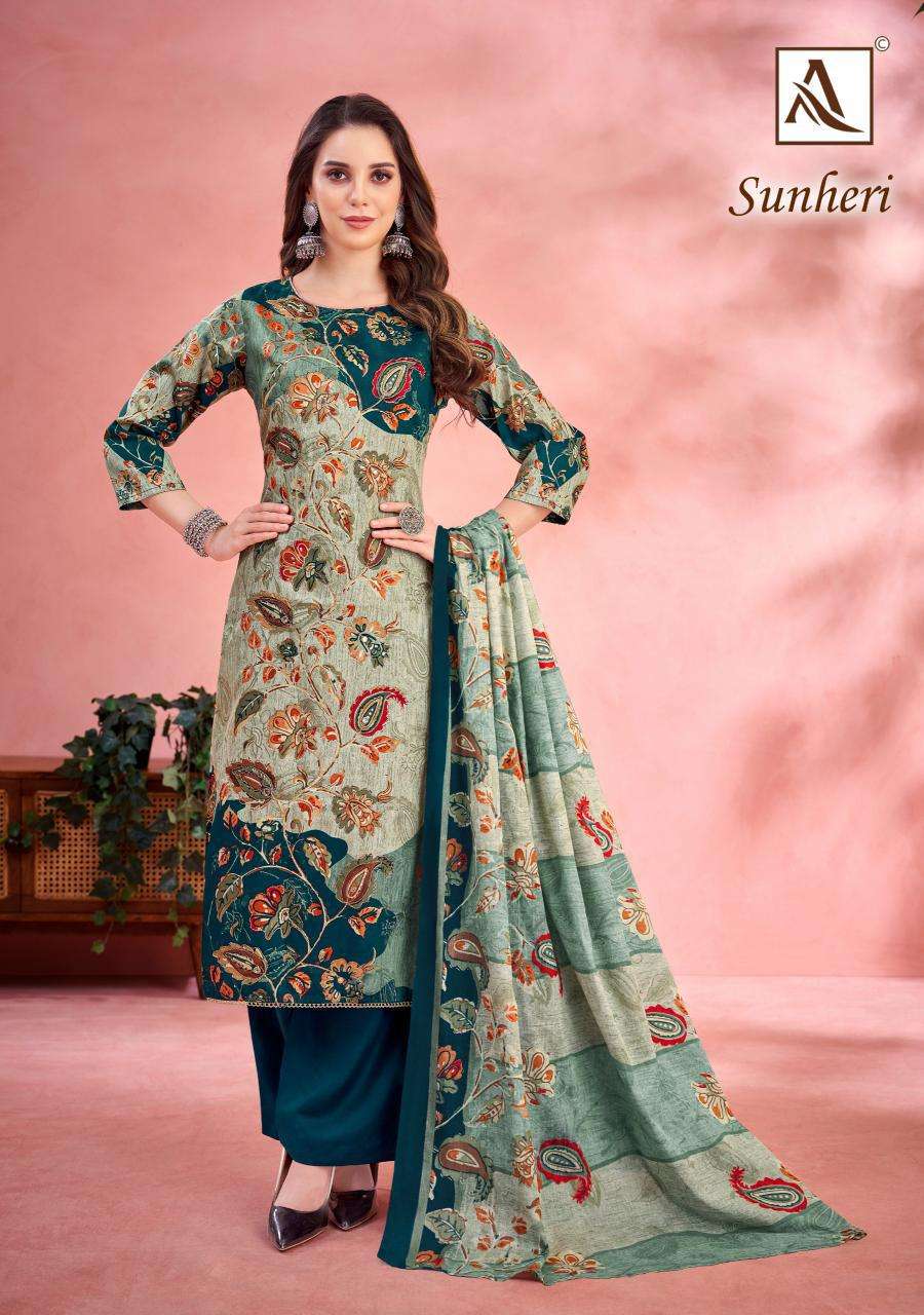 Alok Sunheri Wholesale cotton dress materials in Vadodara