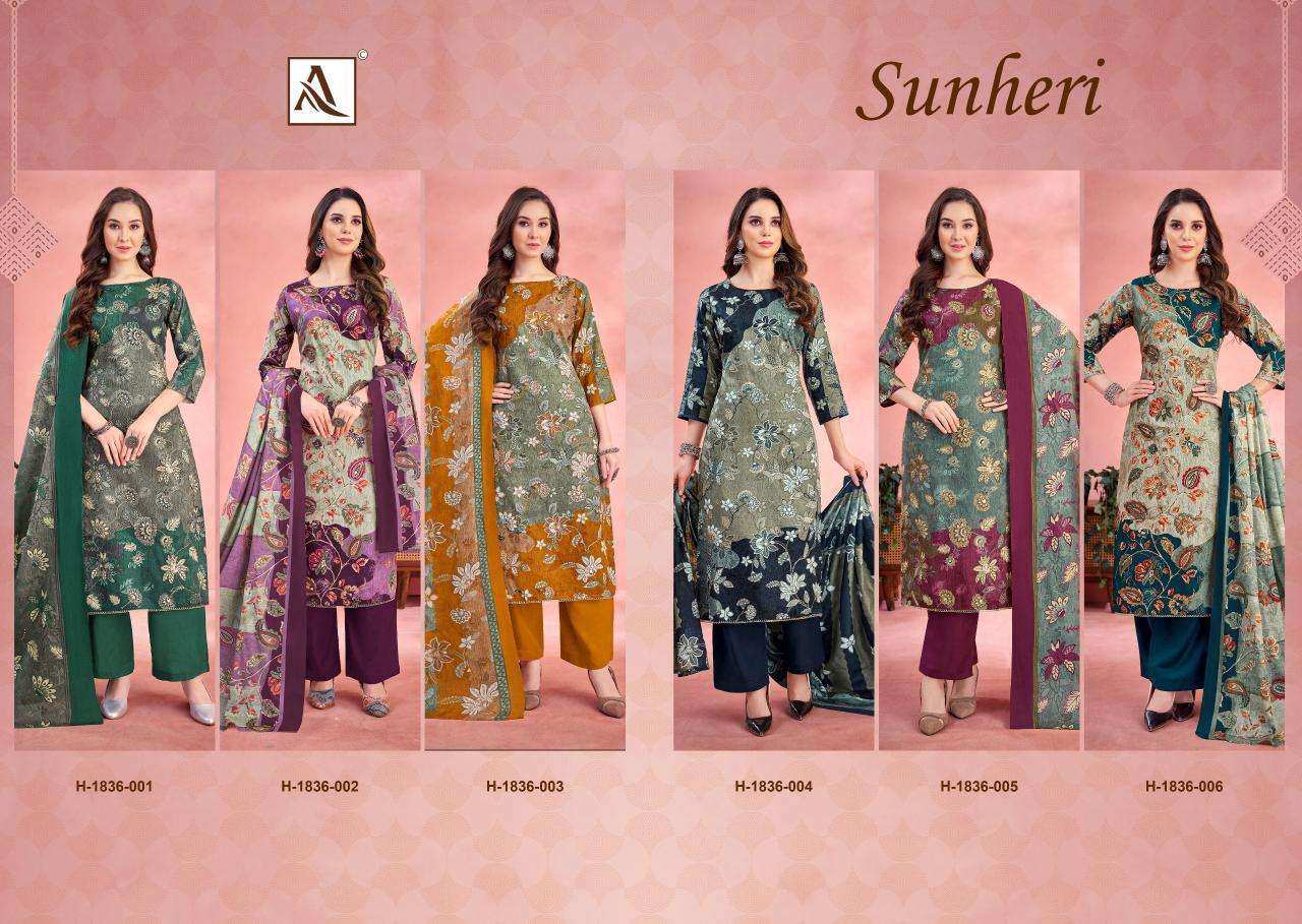 Alok Sunheri Wholesale cotton dress materials in Vadodara