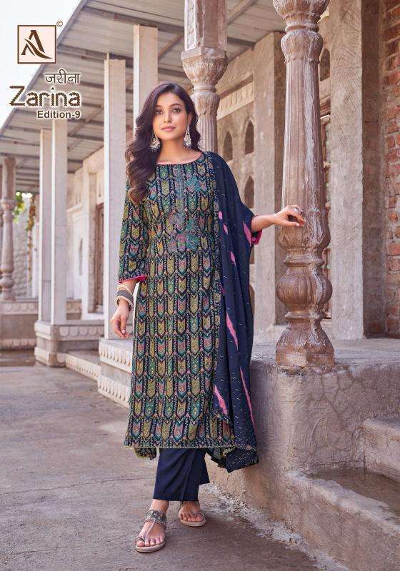 Alok Zarina Vol 9 Dress materials for reselling in Ahmedabad