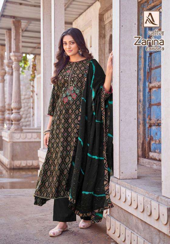 Alok Zarina Vol 9 Dress materials for reselling in Ahmedabad