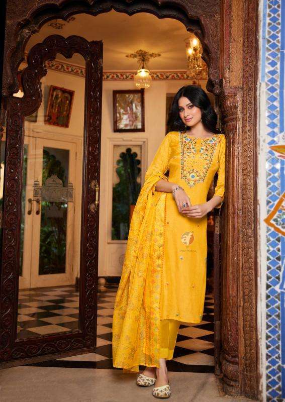 Anju Fabrics Golden Meadows vol 4 Kurti retail shops in Vadodara