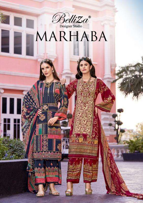 BelliZa Marhaba Cotton dress materials suppliers in Ahmedabad