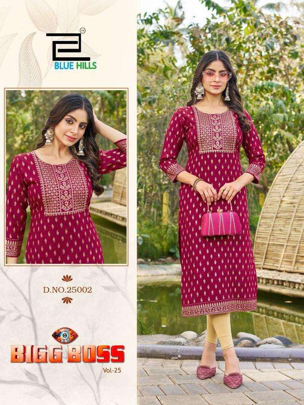 Blue Hills Bigg Boss Vol 25 kurti wholesale market in surat