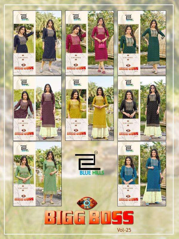 Blue Hills Bigg Boss Vol 25 kurti wholesale market in surat