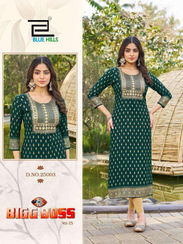 Blue Hills Bigg Boss Vol 25 kurti wholesale market in surat