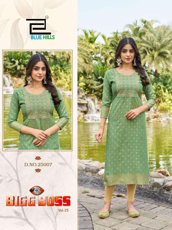 Blue Hills Bigg Boss Vol 25 kurti wholesale market in surat