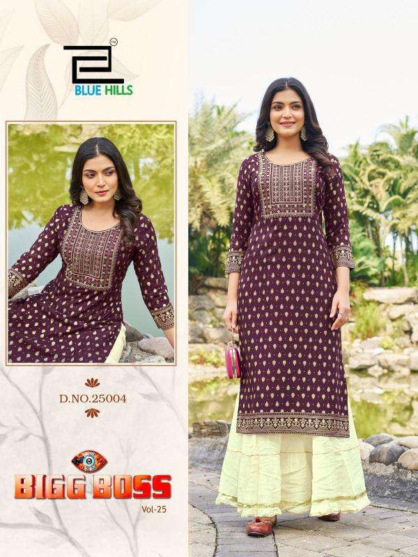 Blue Hills Bigg Boss Vol 25 kurti wholesale market in surat