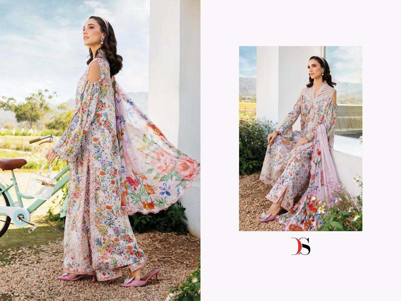 Deepsy M Print Spring Summer 25 Cotton Dupatta Surat embroidered salwar kameez wholesale