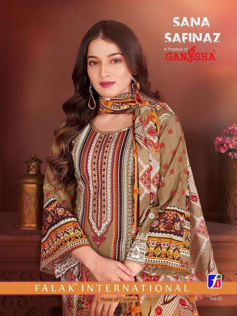 Ganesha Sana Safinaz Vol-02 Cheap wholesale dress materials in Vadodara