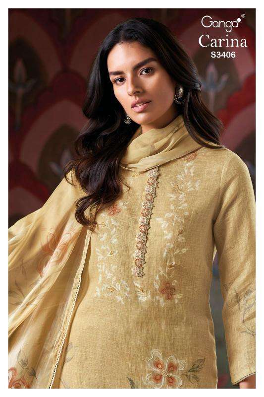 Ganga Carina 3406 Pakistani party wear suits wholesale