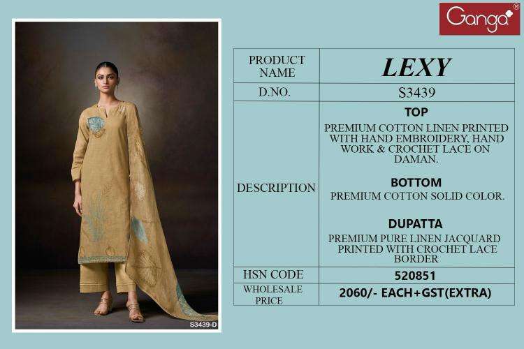 Ganga Lexy 3439 Salwar Kameez wholesale market in Delhi