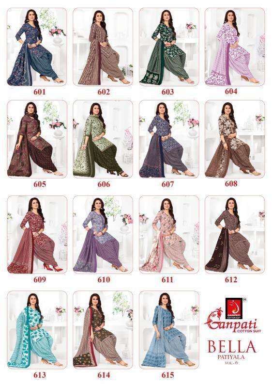 Ganpati Bella Patiyala Vol-06 Wholesale unstitched dress materials in Vadodara