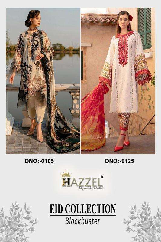 Hazzel Eid Collection Blockbuster vol 1 Chiffon Duppatta Pakistani georgette suits wholesale