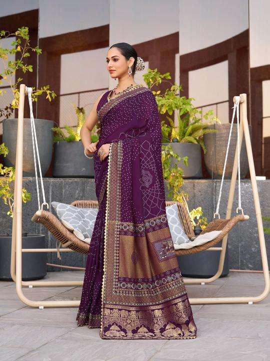 kapda Thread Bandhani Bulk saree suppliers