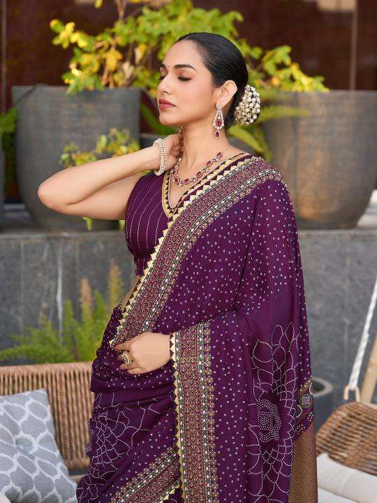 kapda Thread Bandhani Bulk saree suppliers