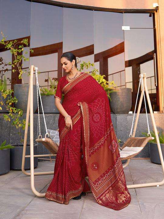 kapda Thread Bandhani Bulk saree suppliers