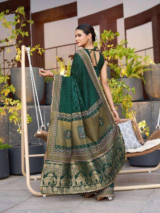 kapda Thread Bandhani Bulk saree suppliers