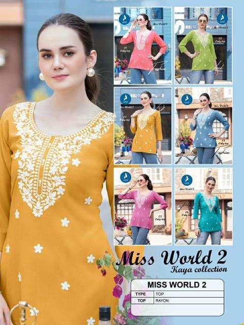 Kaya Miss World 2 Kurti wholesale