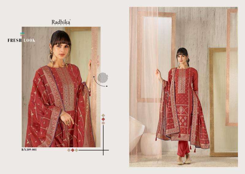 Radhika Azara Banarashi Adah Vol 4 Ladies dress material wholesale in Vadodara