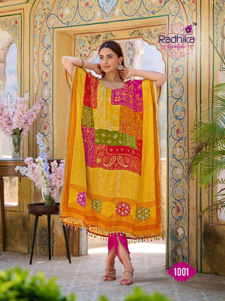 Radhika Lifestyle Noor vol 1 kaftan  Latest kurti designs wholesale in Delhi