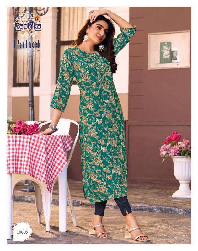 Radhika Lifestyle Pahel Vol-10 Designer kurtis wholesale in Delhi