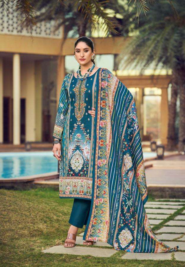 Riaz Arts Qurbat Wholesale dress materials catalog surat