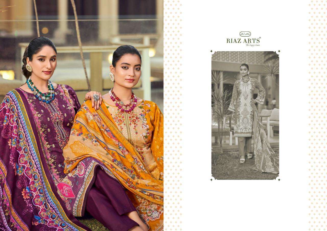 Riaz Arts Qurbat Wholesale dress materials catalog surat